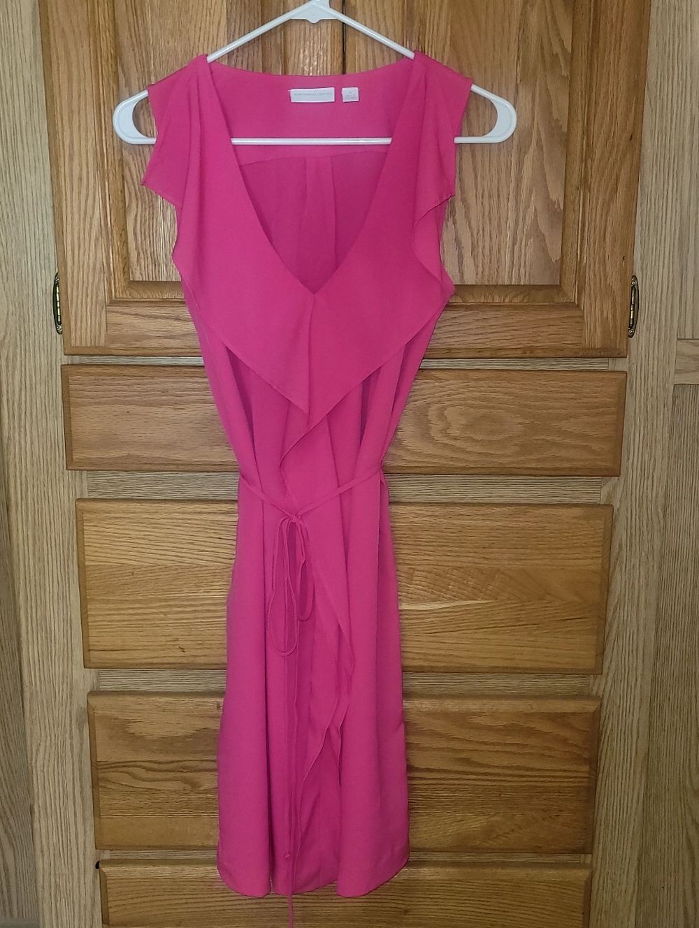New York & Company Pink Ruffle Dress, Size M